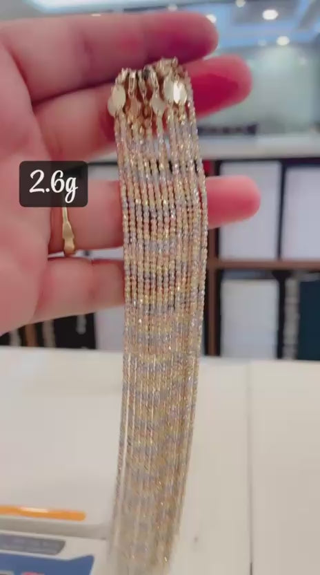 Diamond cut bracelet